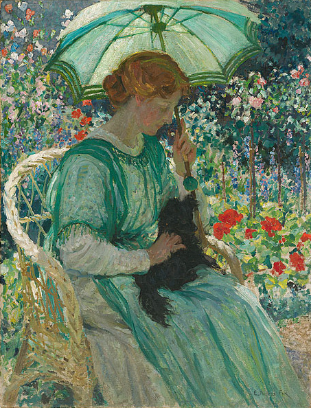 E.Phillips Fox The green parasol